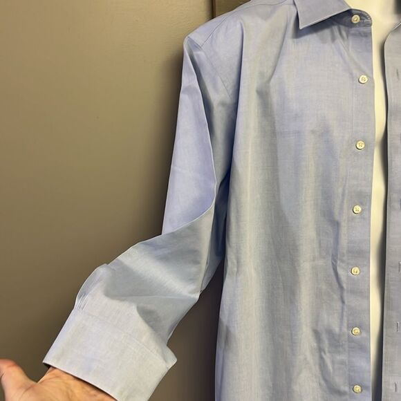 Brooks Brothers 346 Non-Iron All Cotton Long Sleeve Collar Button Down Men Shirt - Picture 4 of 13
